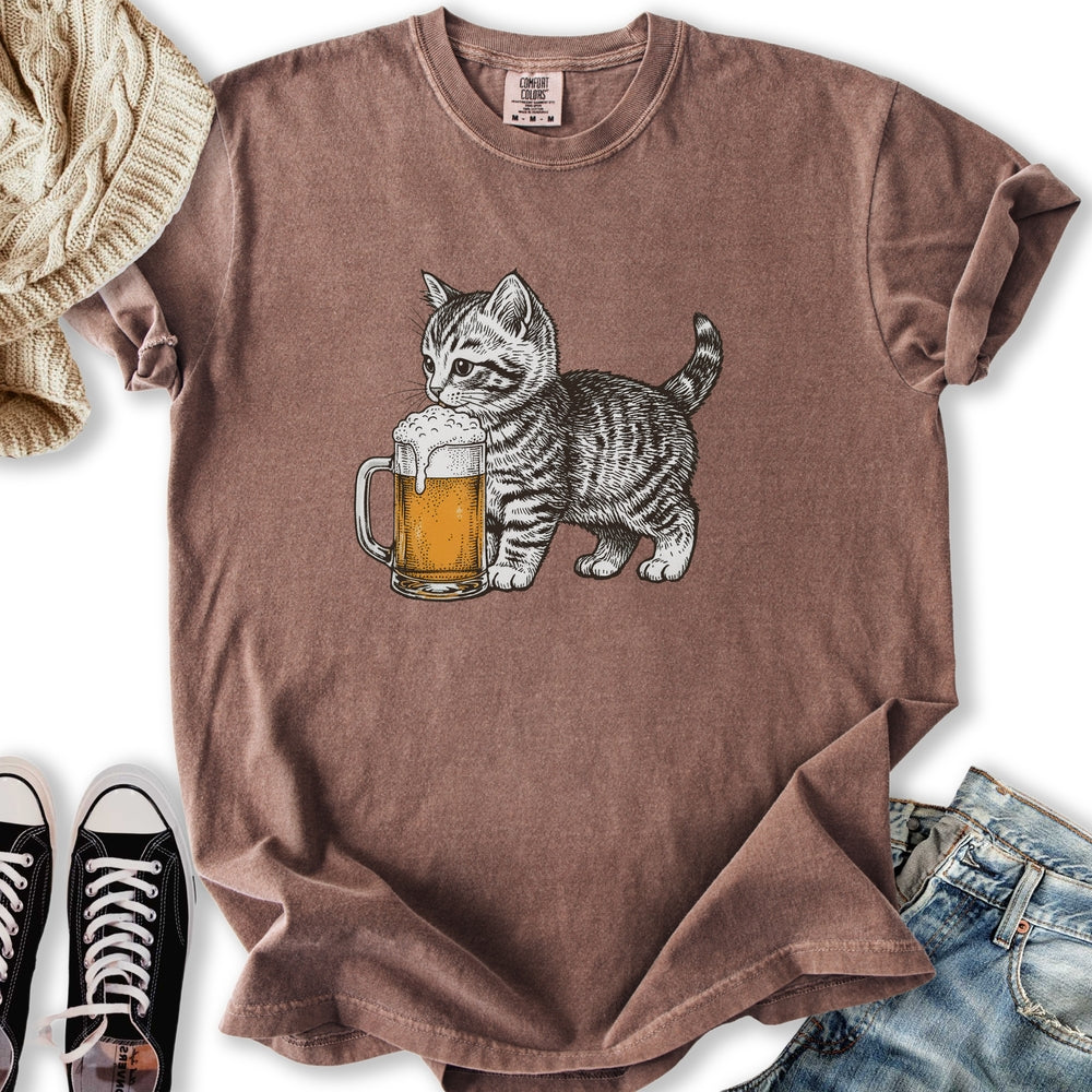 Kitten with Beer T-Shirt