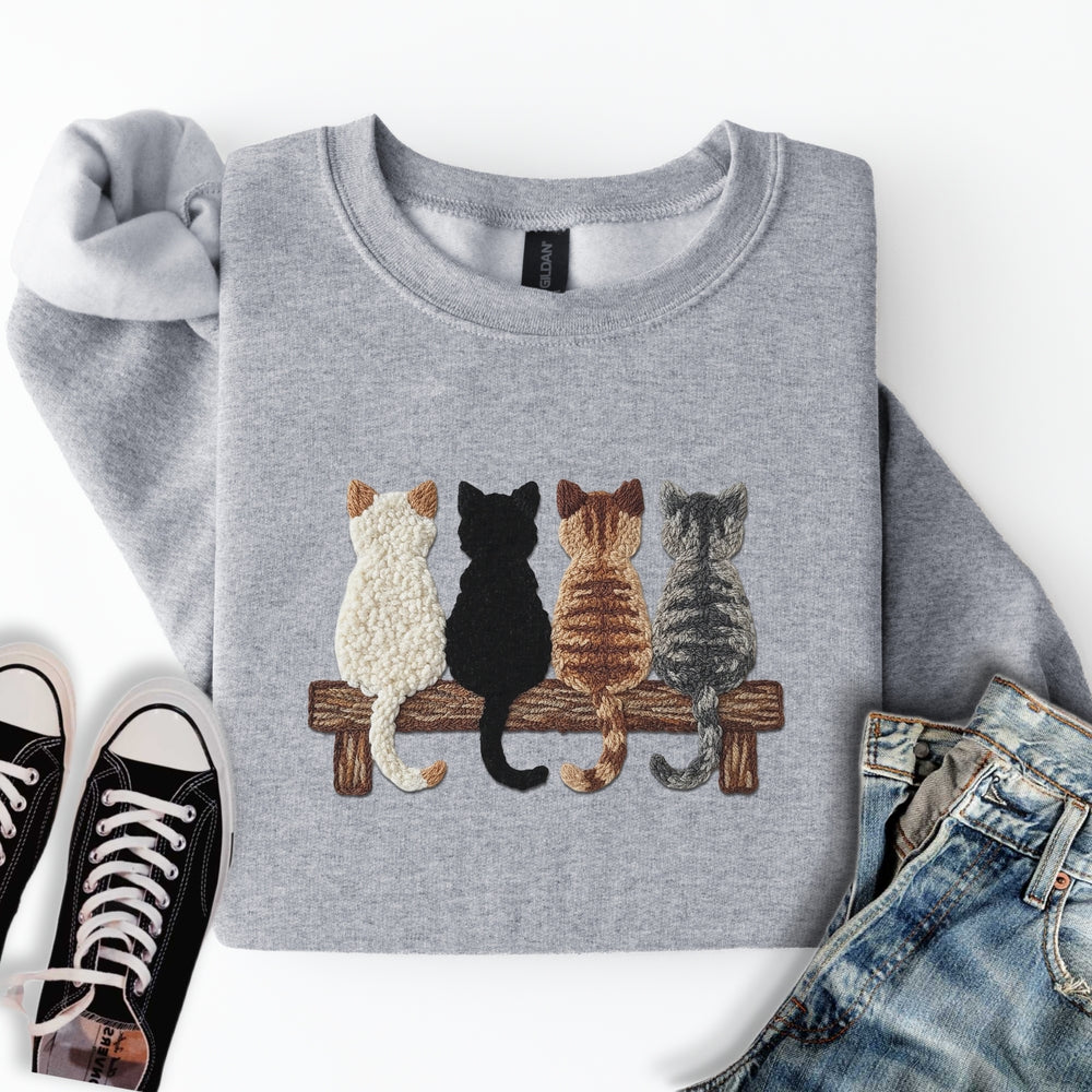 Four Cats Yarn Sweatshirt