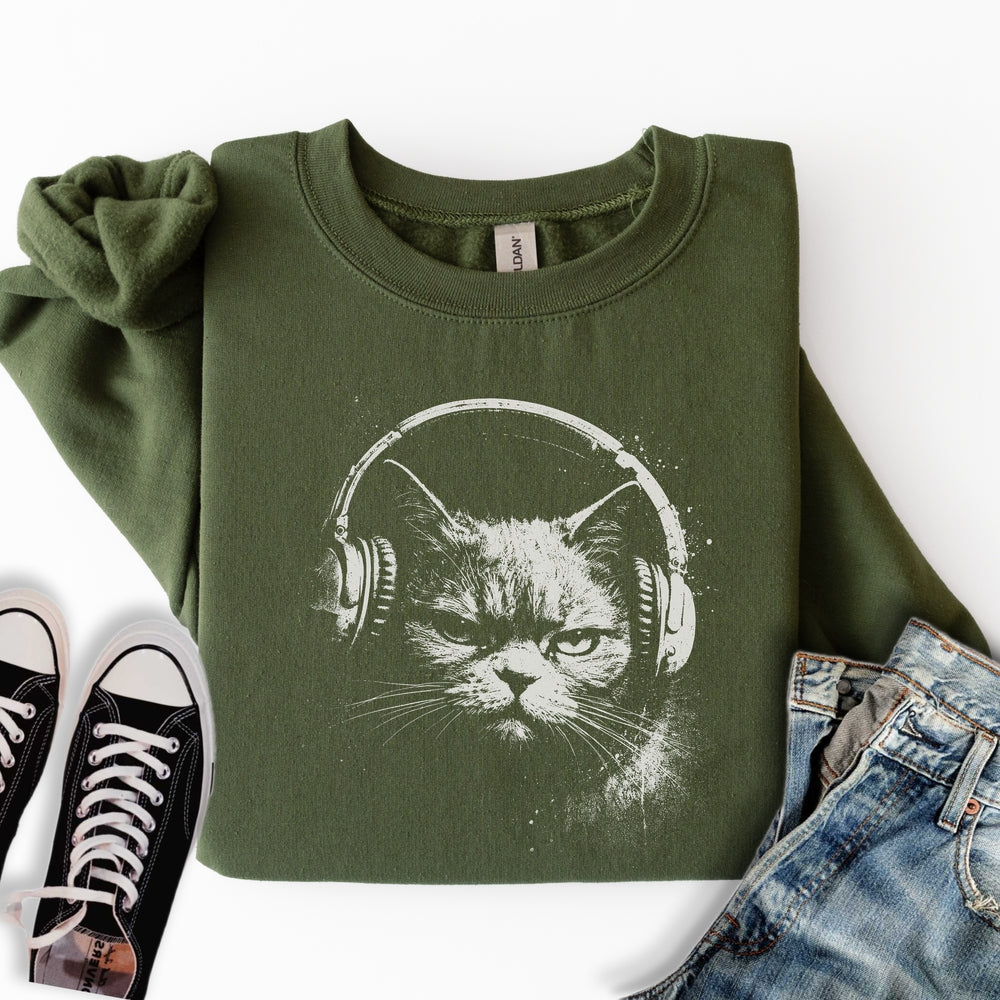 Headphones Cat Sweatshirt