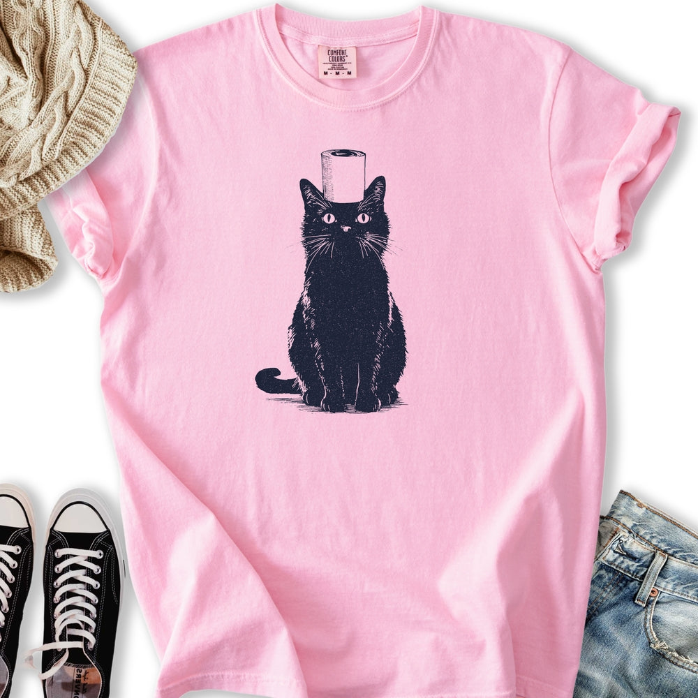 Toilet Paper Cat T-shirt