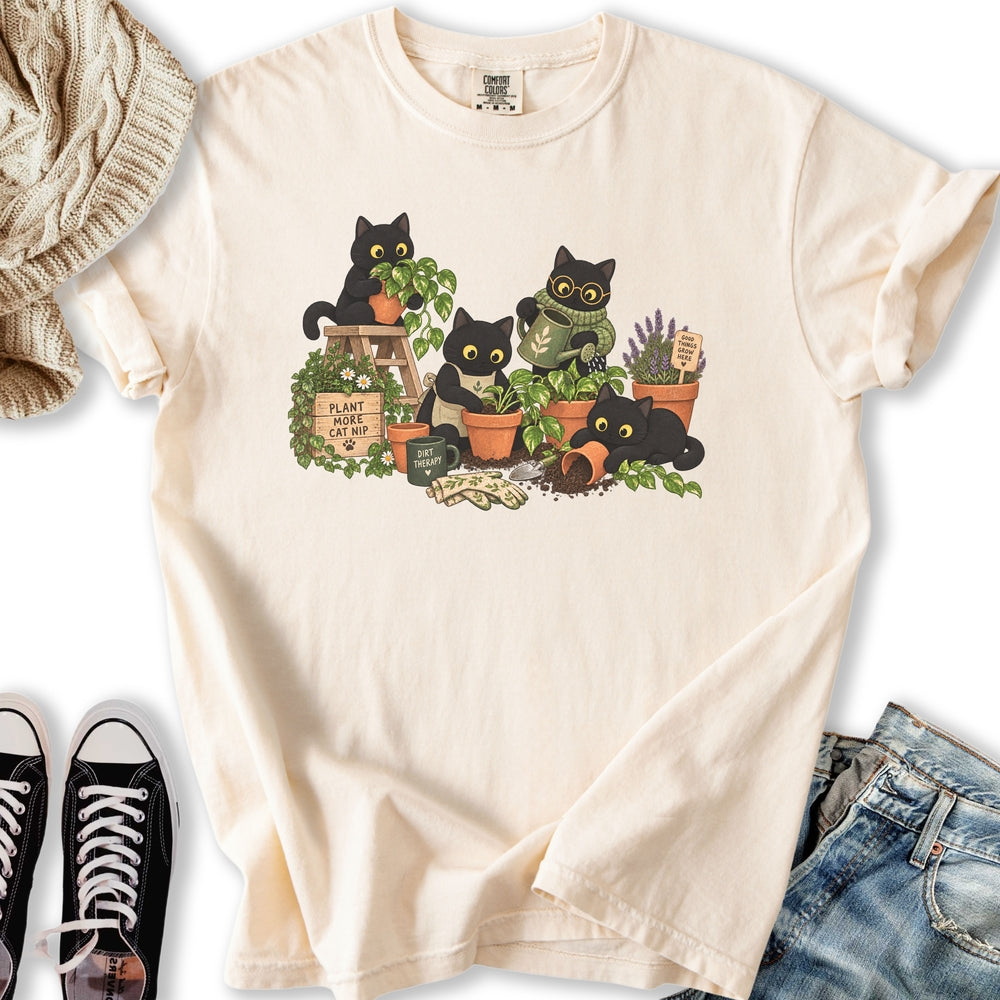 Black Cats Potting Relaxed Tee