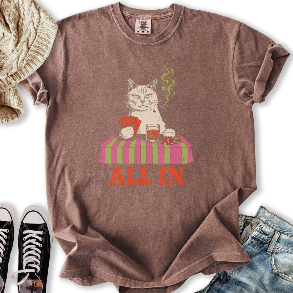 Vintage Poker Cat Relaxed Tee
