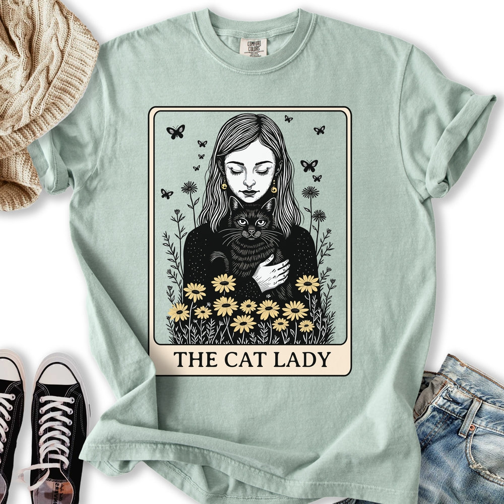 The Black Cat Lady Tarot T-shirt