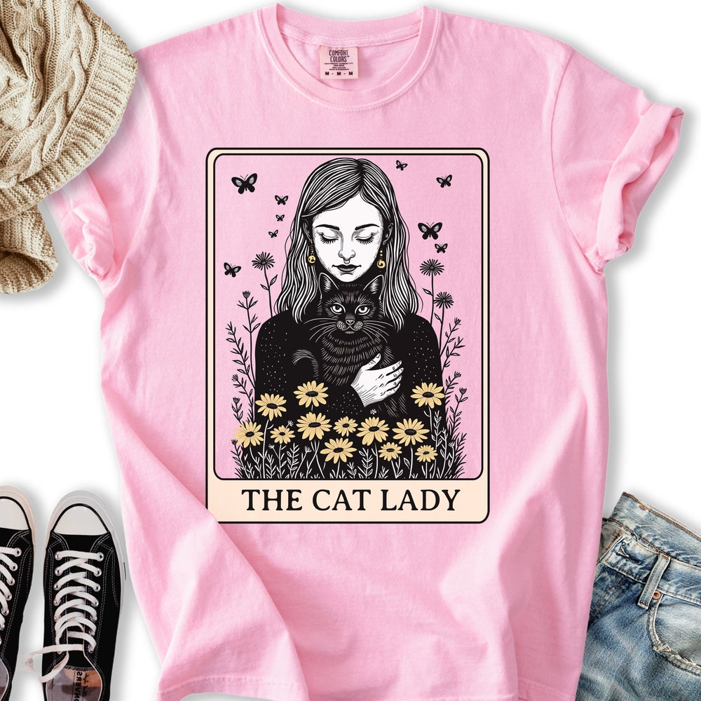 The Black Cat Lady Tarot T-shirt
