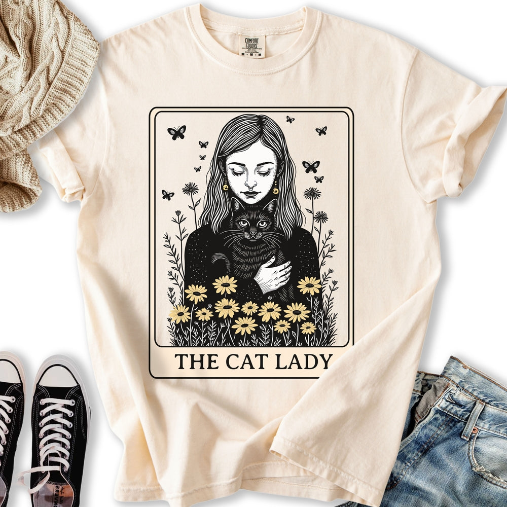 The Black Cat Lady Tarot T-shirt