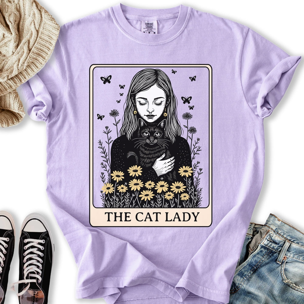 The Black Cat Lady Tarot T-shirt