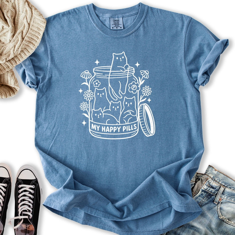Happy Pills Cat T-shirt