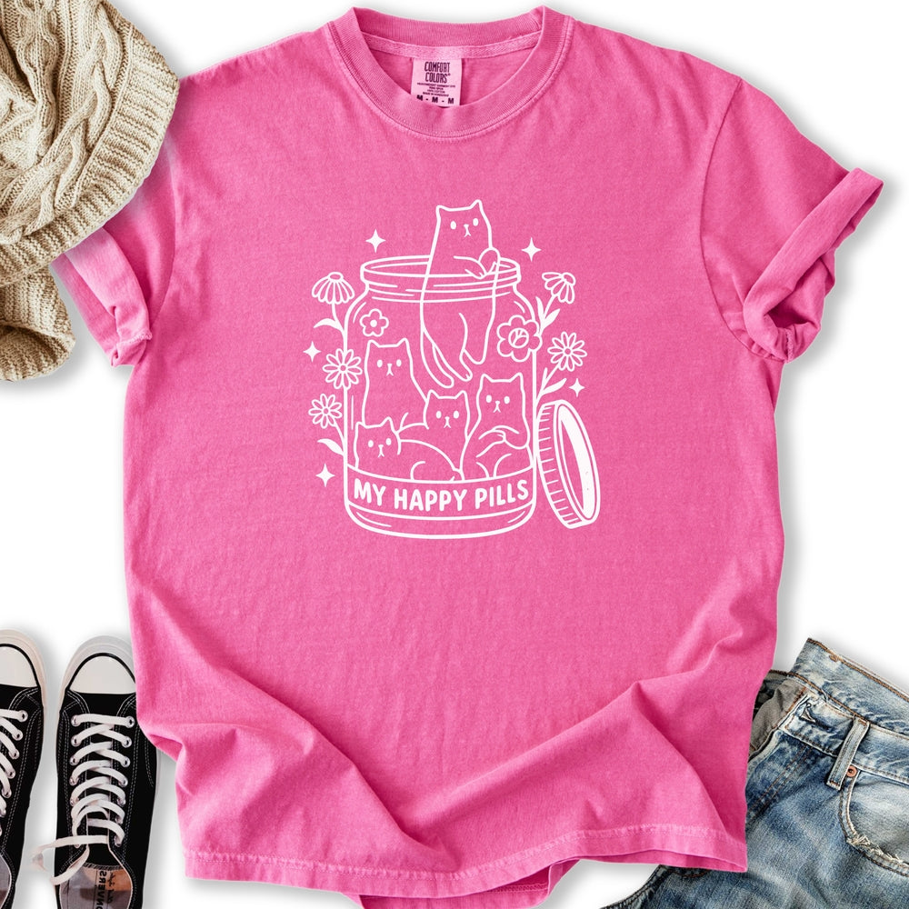 Happy Pills Cat T-shirt