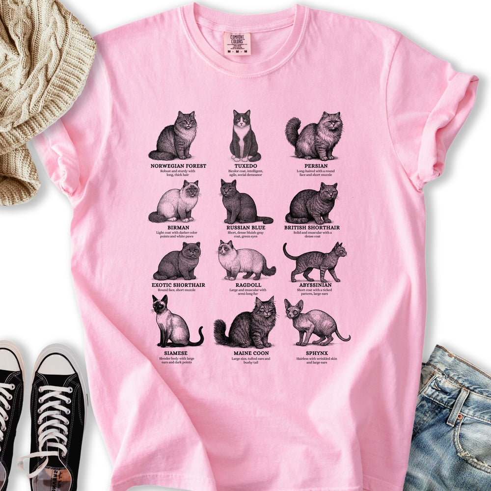 Vintage Cat Breeds T-Shirt