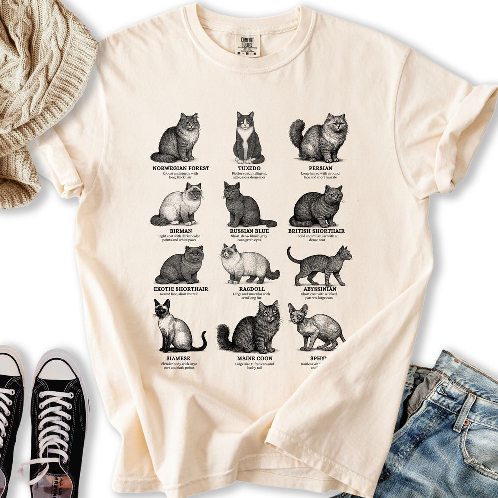 Vintage Cat Breeds T-Shirt