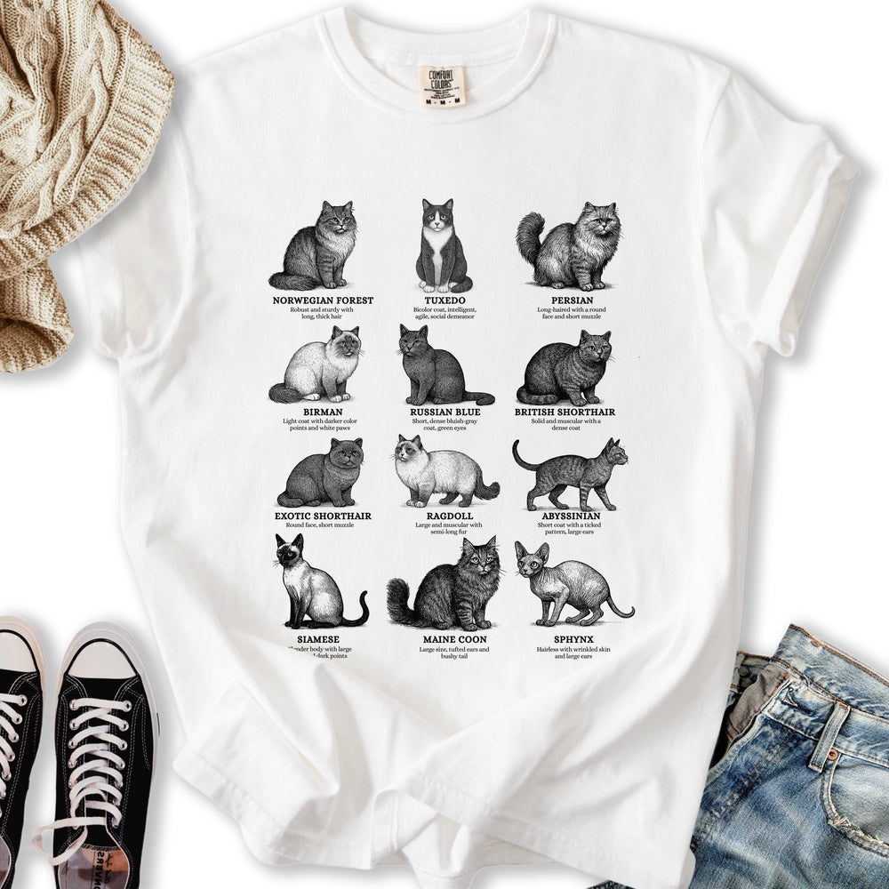 Vintage Cat Breeds T-Shirt