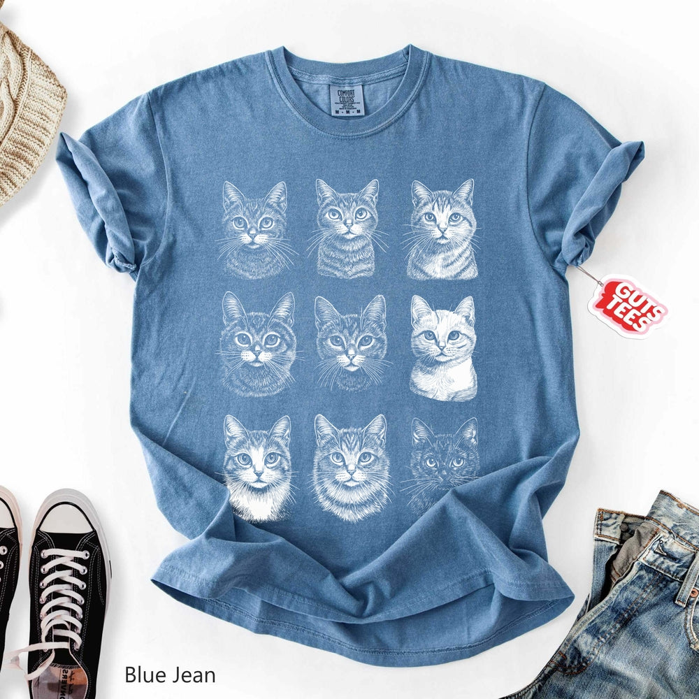 Vintage Cat Faces T-Shirt