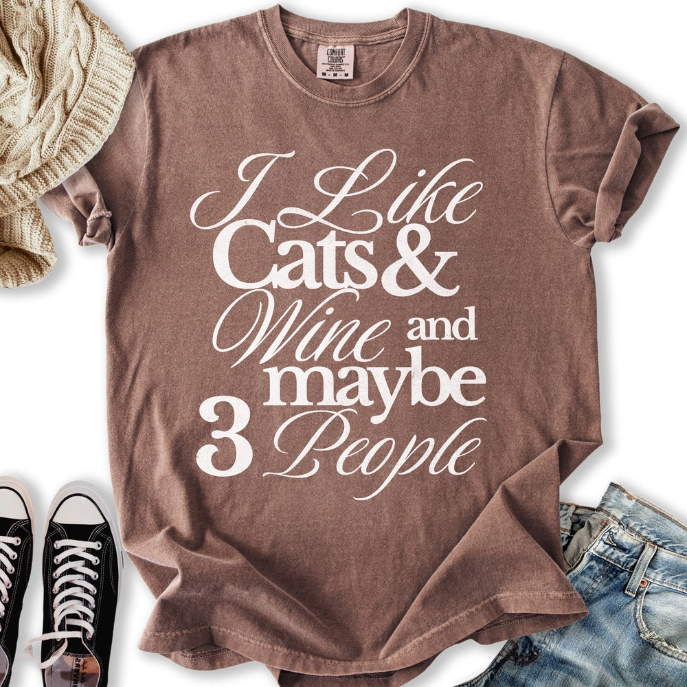 I Like Cats and Wine T-shirt