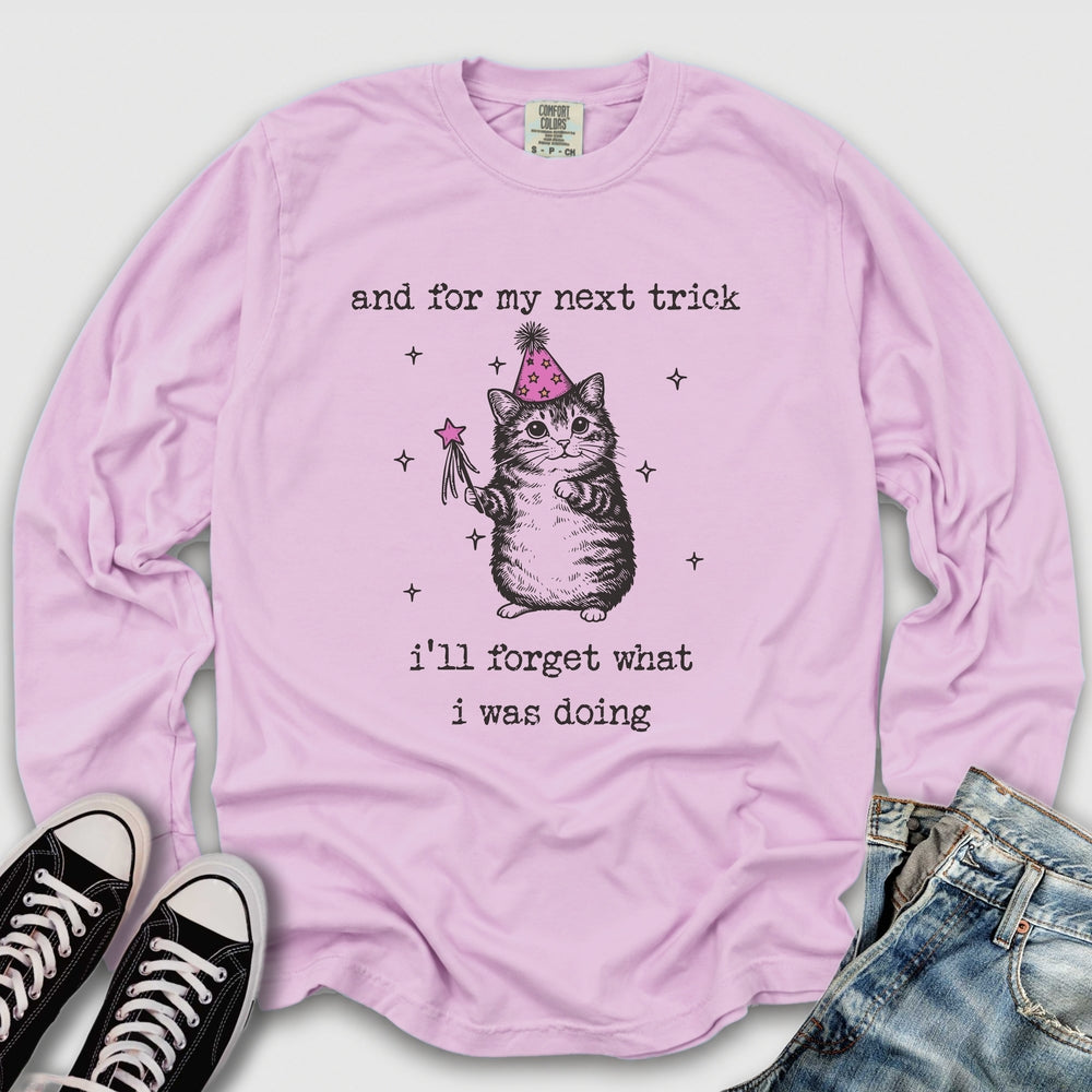 Forgetful Cat Long Sleeve Tee