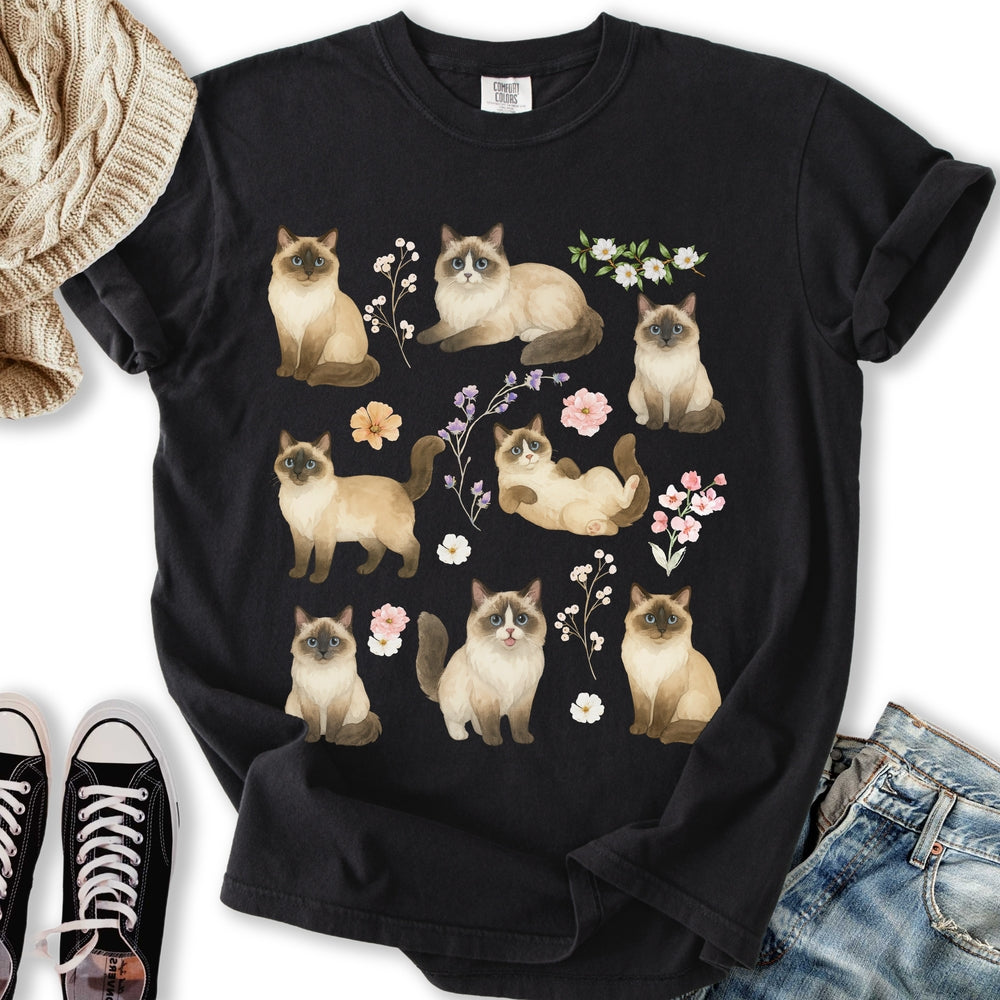 Boho Floral Ragdoll T-shirt