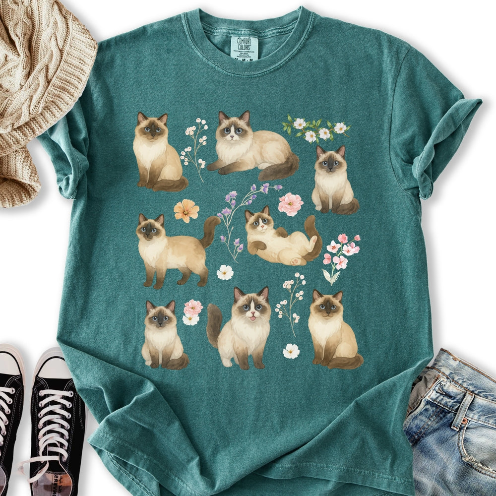 Boho Floral Ragdoll T-shirt