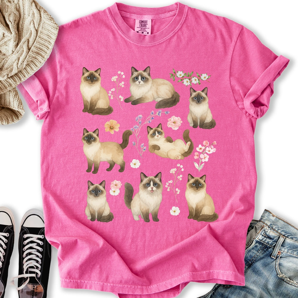 Boho Floral Ragdoll T-shirt
