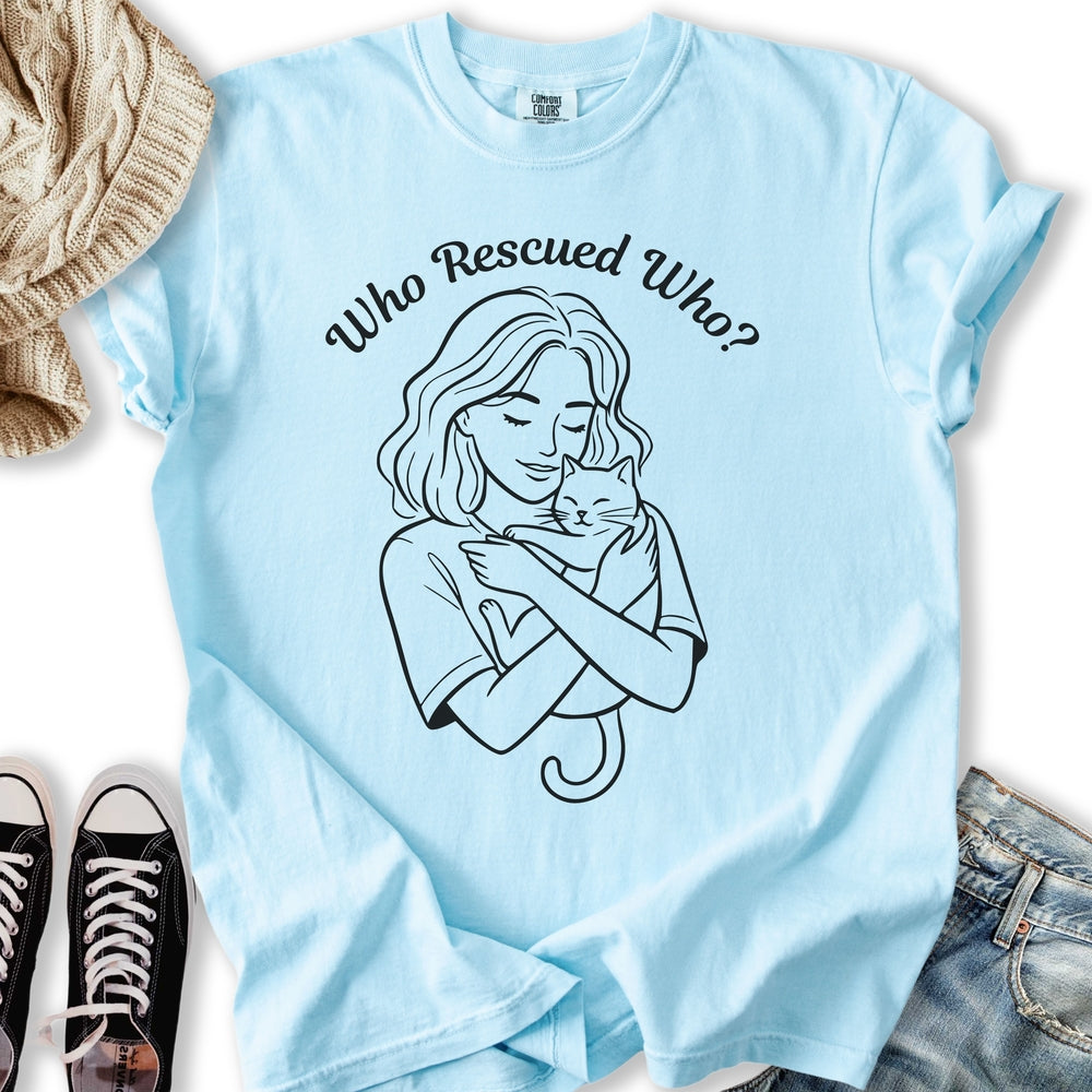 Who Rescued Who LineArt T-Shirt