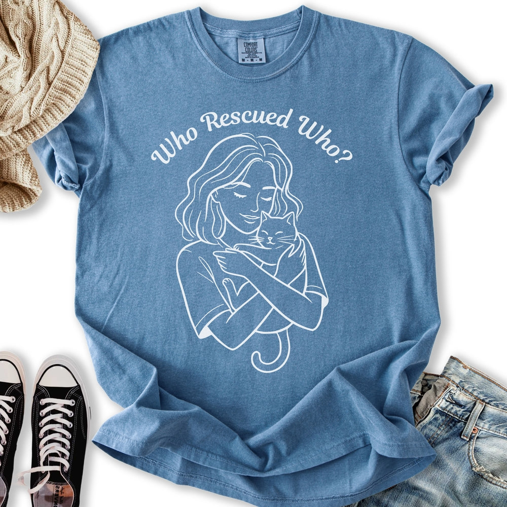 Who Rescued Who LineArt T-Shirt