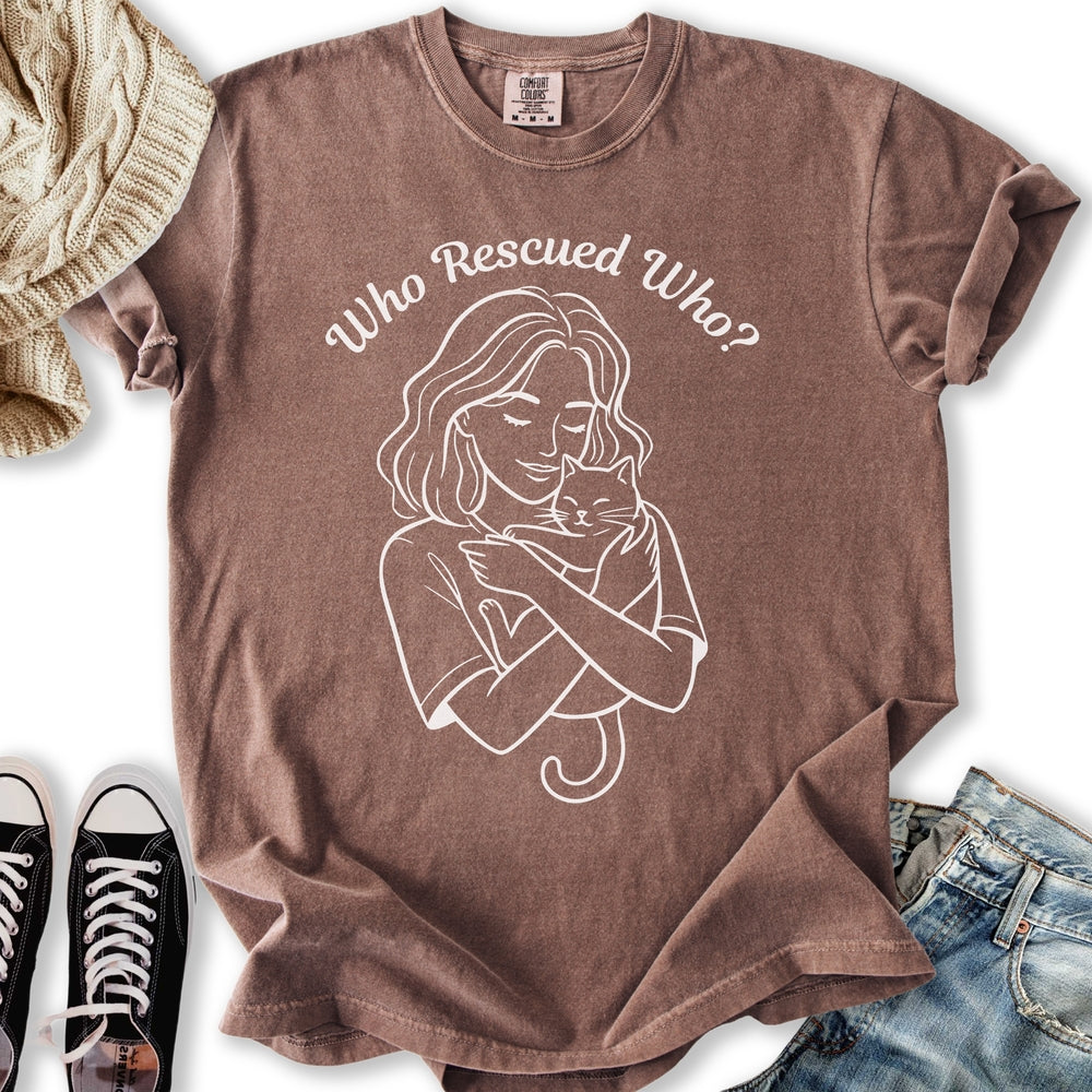 Who Rescued Who LineArt T-Shirt