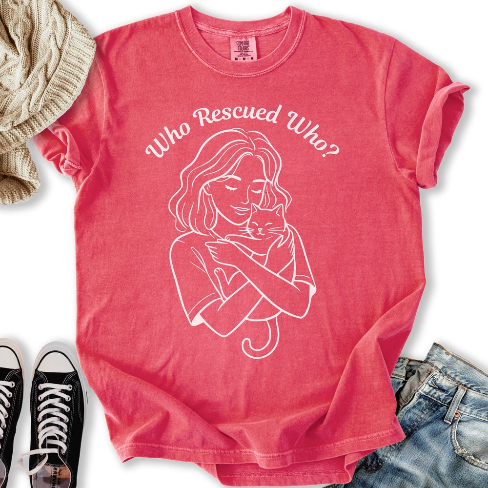 Who Rescued Who LineArt T-Shirt