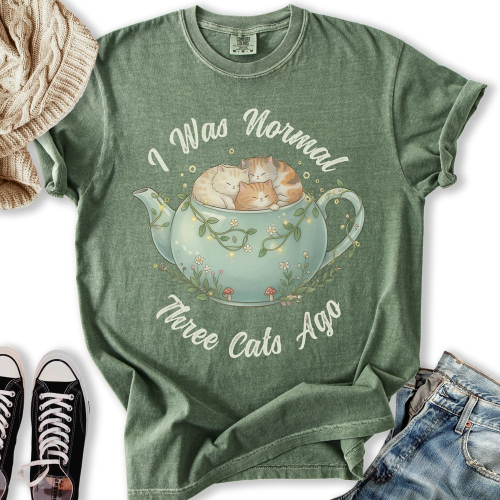 Three Cats Ago Teapot T-Shirt