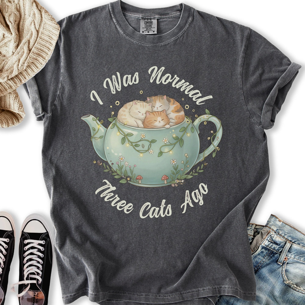 Three Cats Ago Teapot T-Shirt