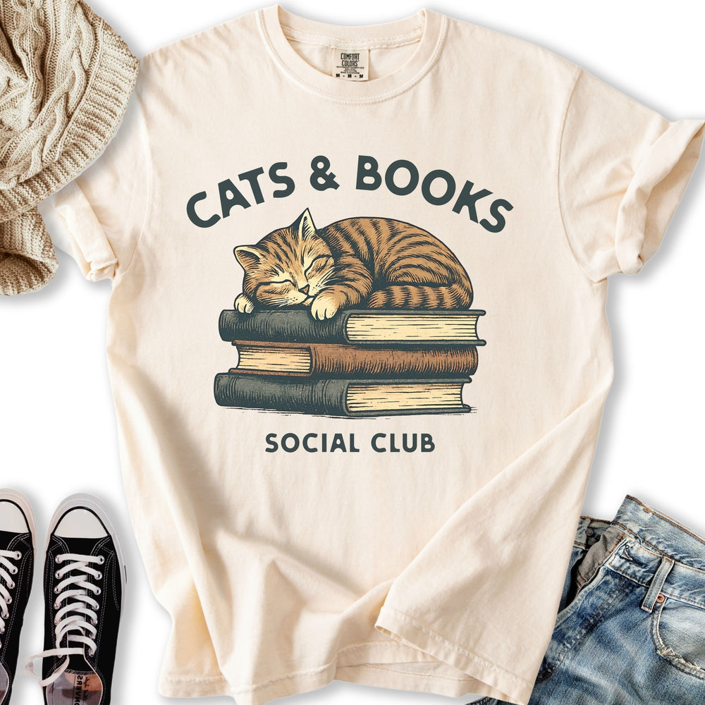 Cats & Books Social Club T-Shirt