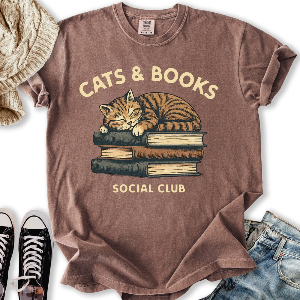 Cats & Books Social Club T-Shirt