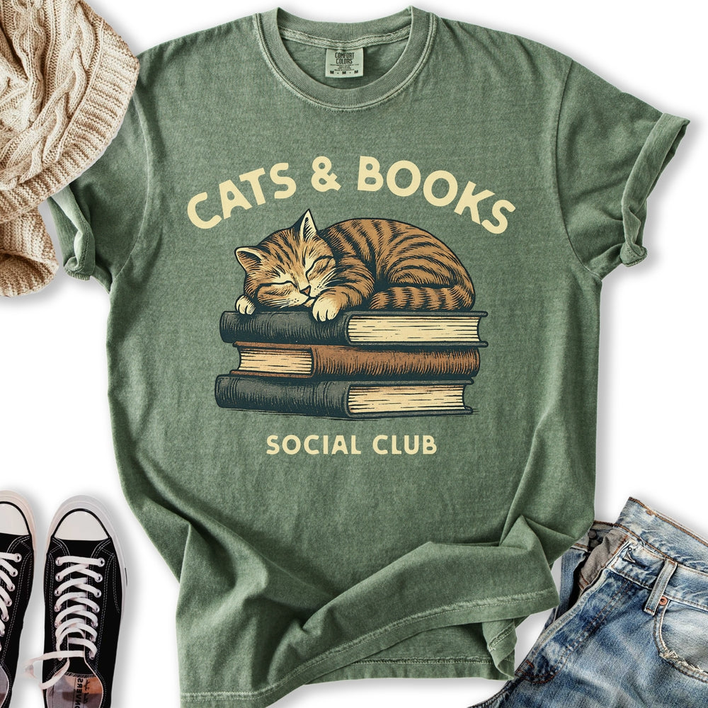 Cats & Books Social Club T-Shirt