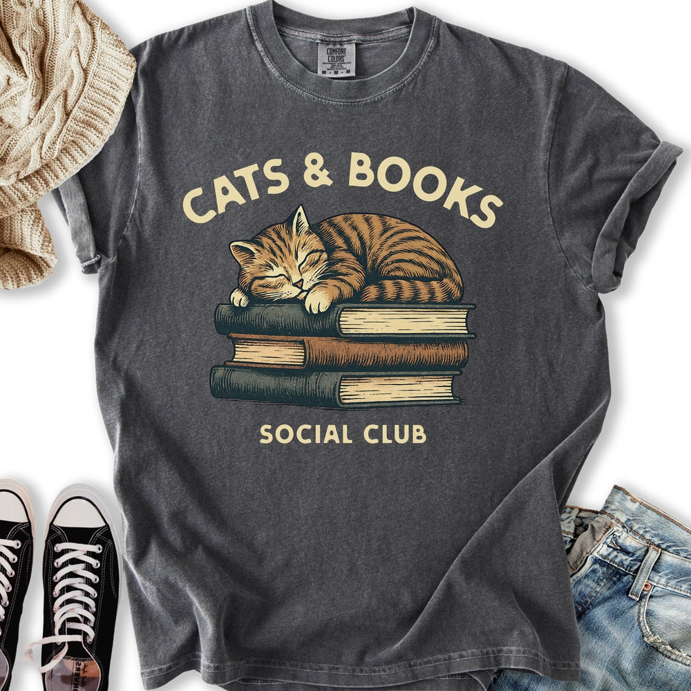 Cats & Books Social Club T-Shirt