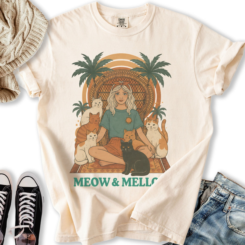 Meow and Mellow Cat T-Shirt