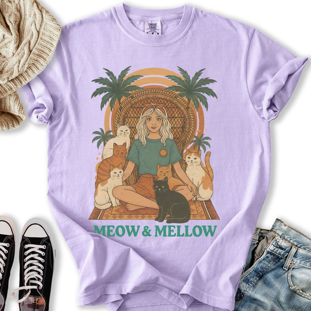Meow and Mellow Cat T-Shirt