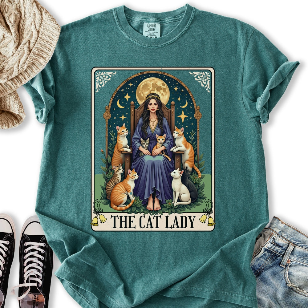 Ginger Cat Lady Tarot T-Shirt