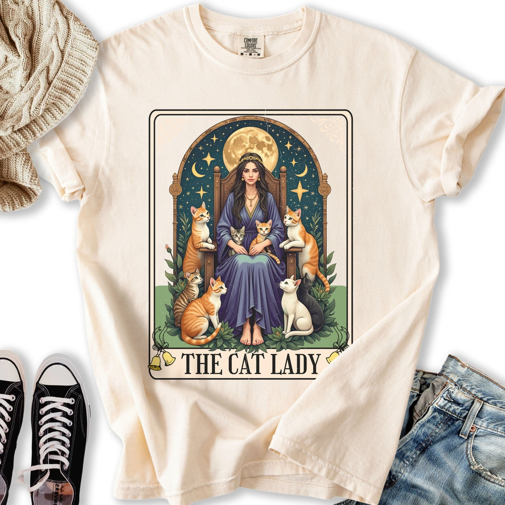 Ginger Cat Lady Tarot T-Shirt