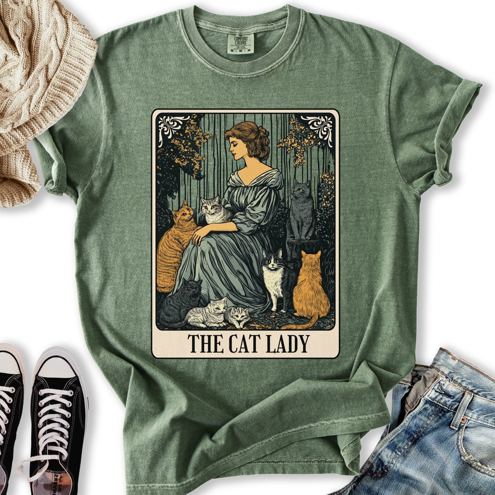 The Cat Lady Vintage Tarot T-Shirt