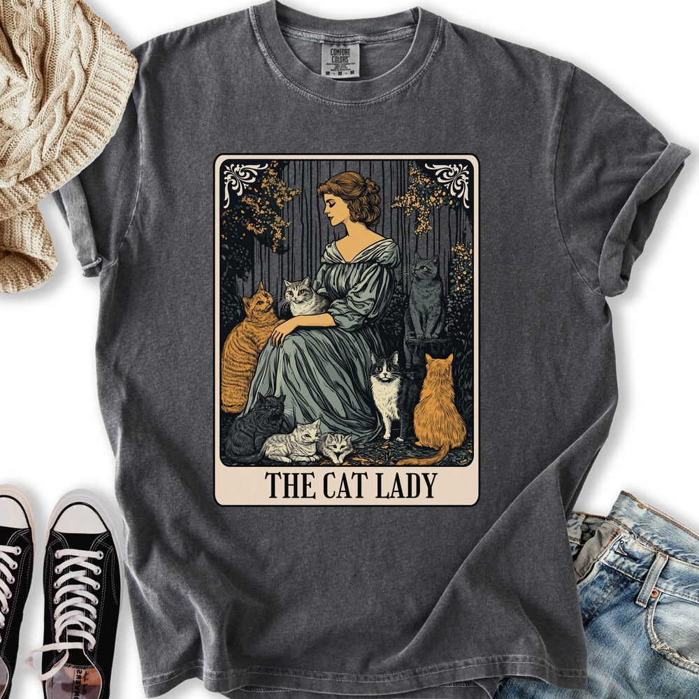 The Cat Lady Vintage Tarot T-Shirt