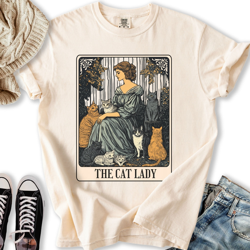The Cat Lady Vintage Tarot T-Shirt
