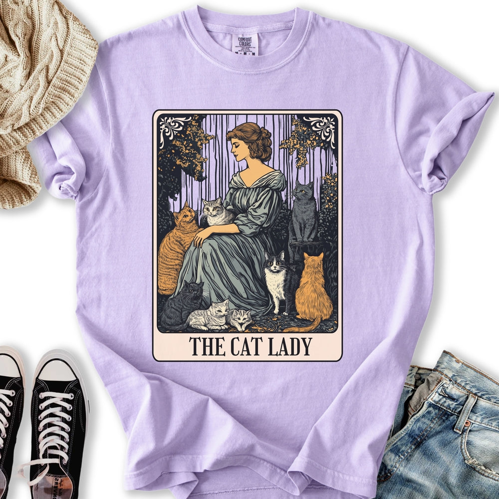 The Cat Lady Vintage Tarot T-Shirt