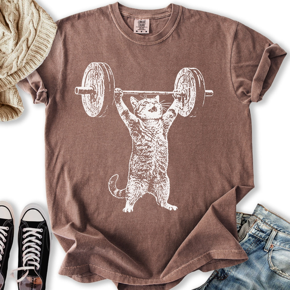 Weight Lifter Cat T-Shirt