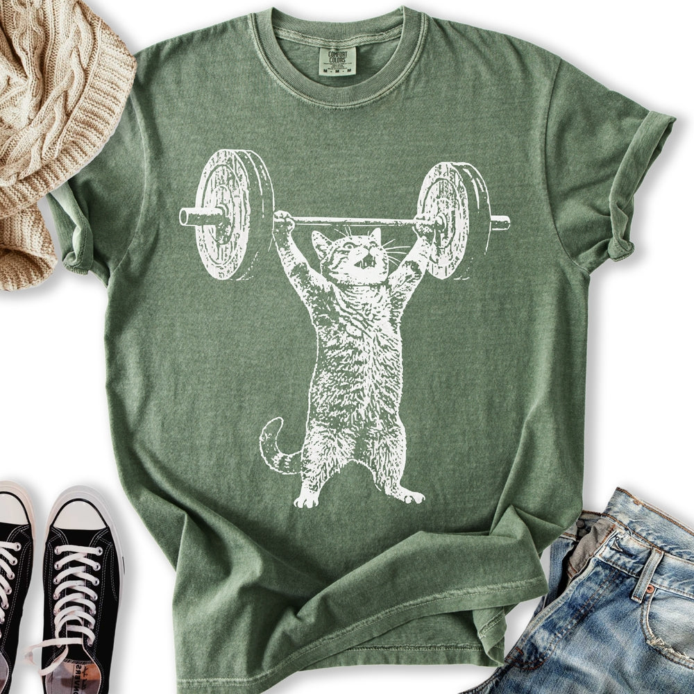 Weight Lifter Cat T-Shirt