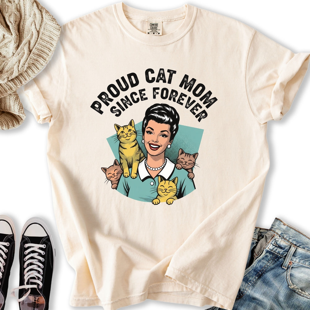 Retro Proud Cat Mom T-Shirt