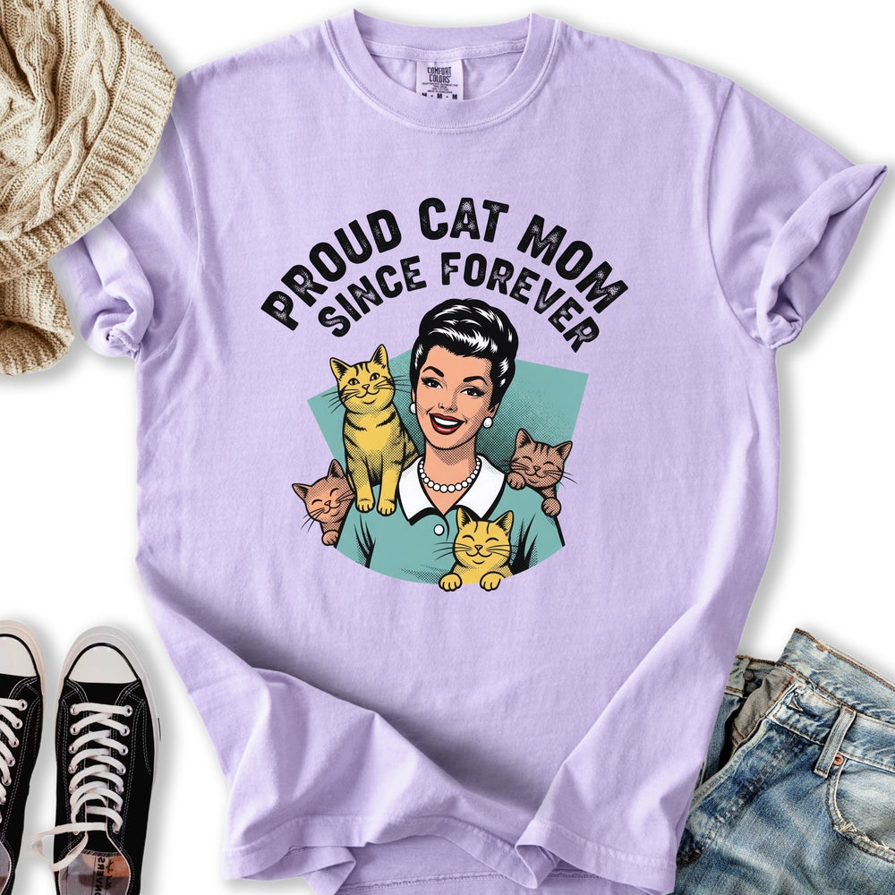 Retro Proud Cat Mom T-Shirt