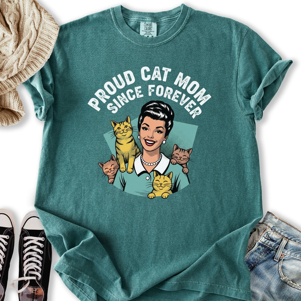 Retro Proud Cat Mom T-Shirt