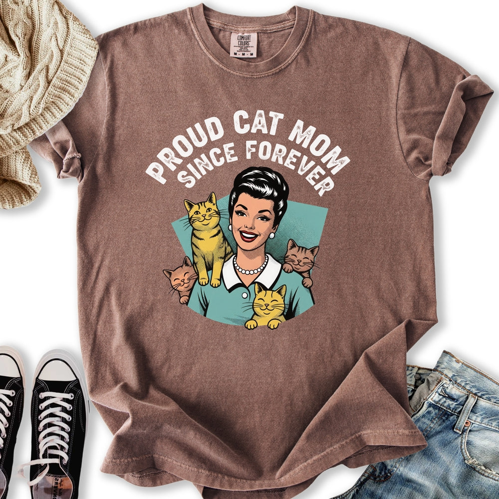 Retro Proud Cat Mom T-Shirt
