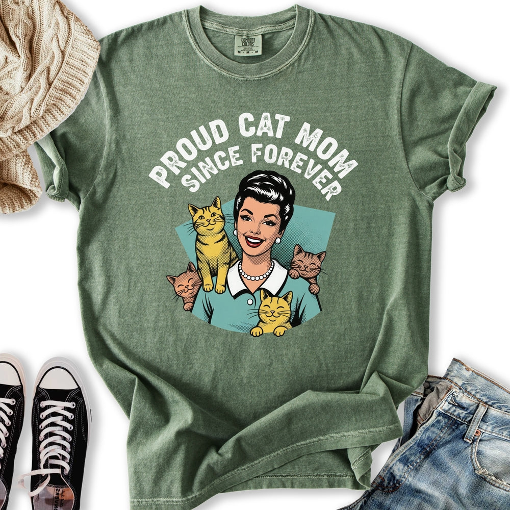 Retro Proud Cat Mom T-Shirt
