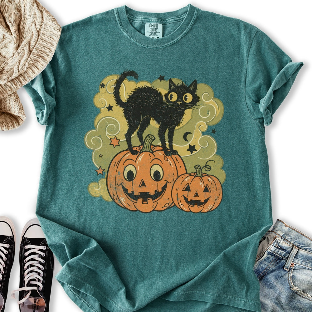 Vintage Halloween Cat T-Shirt