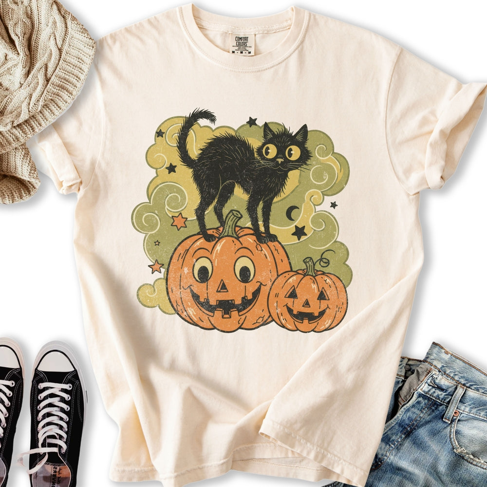 Vintage Halloween Cat T-Shirt