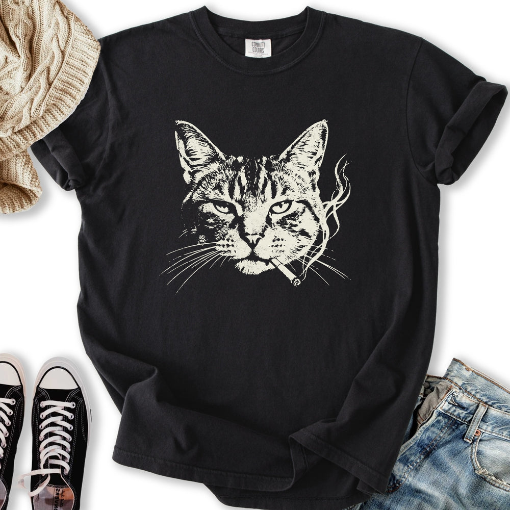 Smoking Cat T-Shirt
