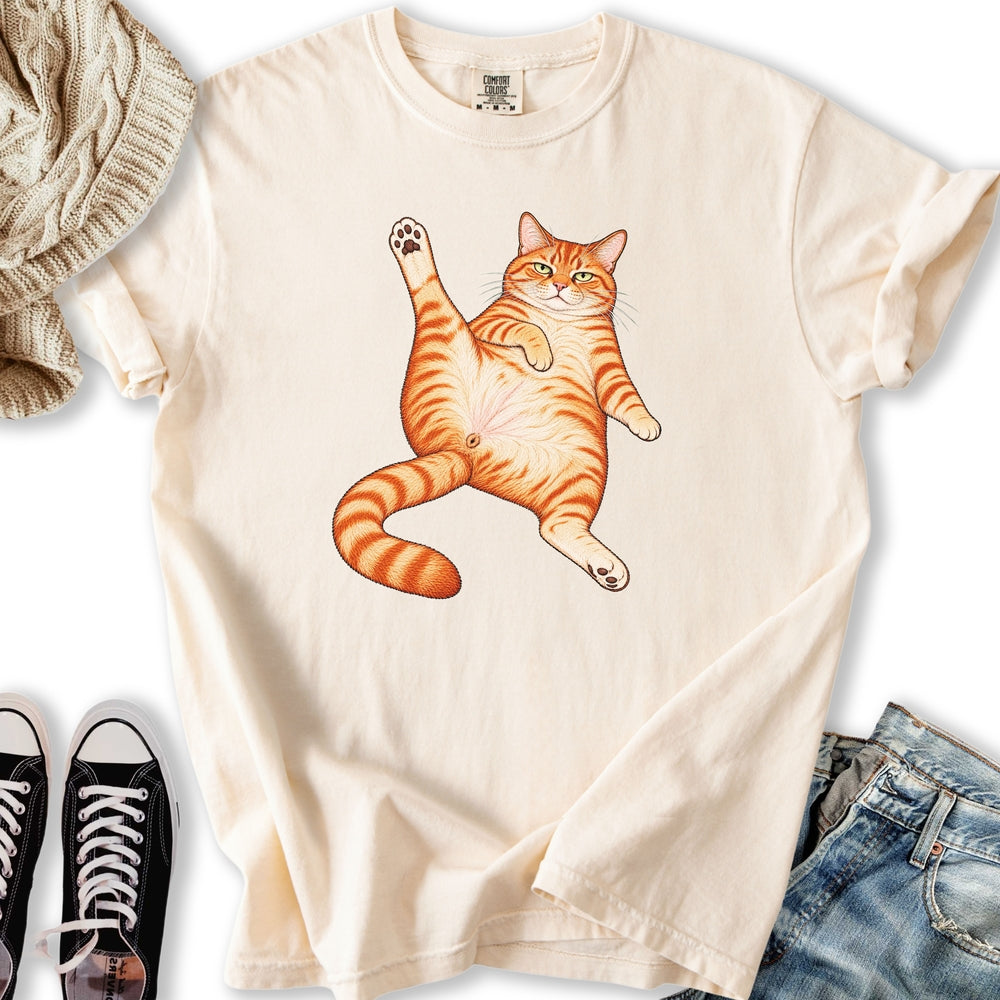 Stretching Ginger Tabby Relaxed Tee